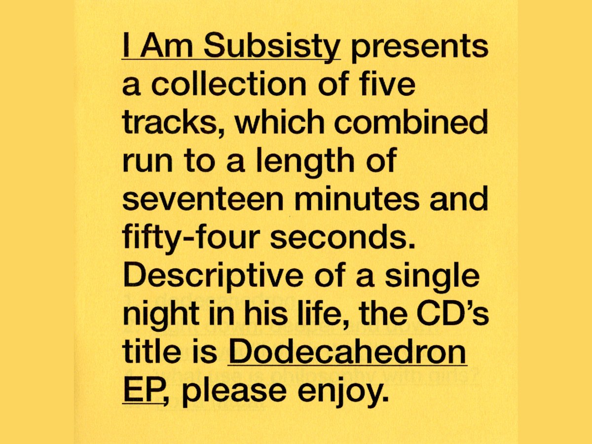 I Am Subsisty EP out today